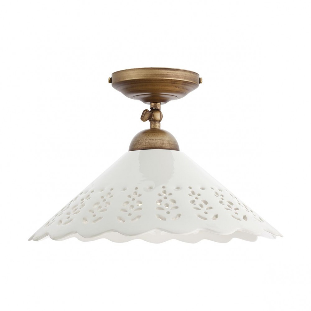 Ceiling lamp Incanti Lea, metal, brass patina/brown, 1XE27