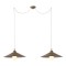 Suspension Incanti Lea, metal, brass/brown, 2XE27