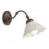 Wall lamp Incanti Lea, metal, brass patina/brown, 1XE27
