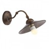Wall lamp Incanti Lea, metal, brass patina/brown, 1XE27