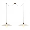 Suspension Incanti Lea, metal, brass/brown, 2XE27