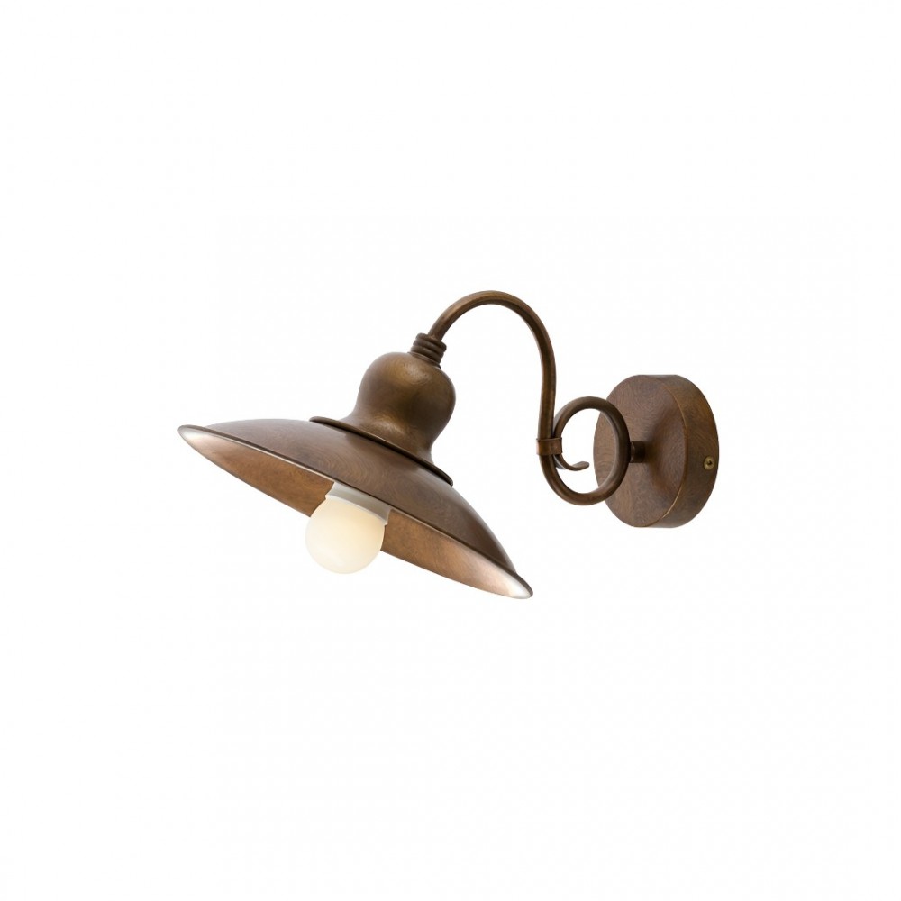 Wall lamp Incanti Lena, metal, antique black/matt gold, 1XE27, H.18 cm