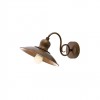 Wall lamp Incanti Lena, metal, antique black/matt gold, 1XE27, H.18 cm