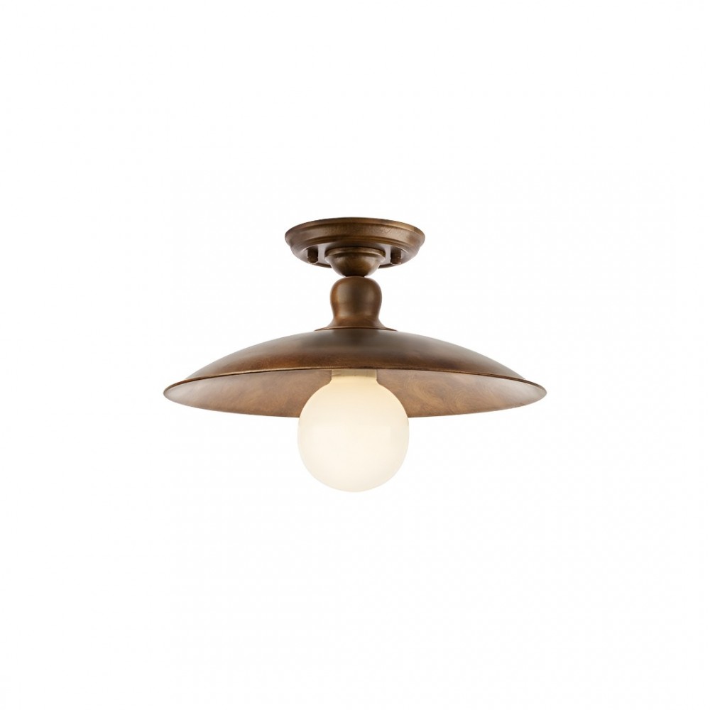 Ceiling lamp Incanti Lena, metal, antique black/matt gold, 1XE27, D.40 cm