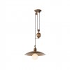 Suspension Incanti Lena, metal, antique black/matt gold, 1XE27, D.40 cm