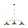Suspension Incanti Lena, metal, antique black/matt gold, 3XE27, L.98 cm