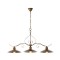Suspension Incanti Lena, metal, antique black/matt gold, 3XE27, L.98 cm