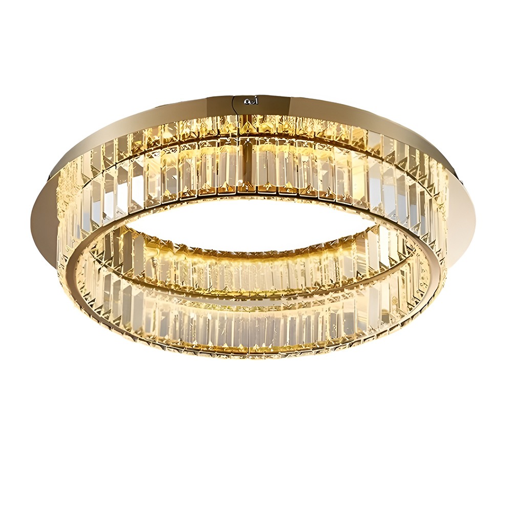 Ceiling lamp Incanti Akala, metal, gold plated, dimmable, LED, 23W, 1800 lumens, warm white 3000K, D.40 cm