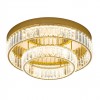 Ceiling lamp Incanti Akala, metal, gold plated, dimmable, LED, 49W, 3920 lumens, warm white 3000K, D.50 cm