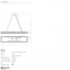 Suspension Incanti Akala, metal, gold plated, dimmable, LED, 60W, 4560 lumens, warm white 3000K, L.120 cm