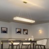 Suspension Incanti Akala, metal, gold plated, dimmable, LED, 60W, 4560 lumens, warm white 3000K, L.120 cm