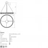 Suspension Incanti Akala, metal, gold plated, dimmable, LED, 49W, 3626 lumens, warm white 3000K, D.80 cm