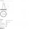 Suspension Incanti Akala, metal, gold plated, dimmable, LED, 35W, 2800 lumens, warm white 3000K, D.60 cm