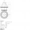 Suspension Incanti Akala, metal, gold plated, dimmable, LED, 84W, 6142 lumens, warm white 3000K, D.80 cm