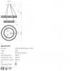 Suspension Incanti Akala, metal, gold plated, dimmable, LED, 58W, 4524 lumens, warm white 3000K, D.60 cm