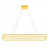 Suspension Incanti Akala, metal, gold plated, dimmable, LED, 60W, 4560 lumens, warm white 3000K, L.120 cm
