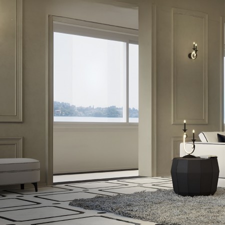 Wall lamp Incanti Chateau, metal, matt black, LED, 10W, 570 lumens, warm white 3000K, H.35 cm