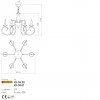 Chandelier Incanti Circe, metal, glossy white, 6XE14, D.72 cm
