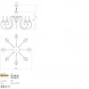 Chandelier Incanti Circe, metal, glossy white, 8XE14, D.92 cm