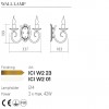 Wall lamp Incanti Circe, metal, glossy white, 2XE14, H.20 cm