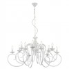 Chandelier Incanti Circe, metal, glossy white, 12XE14, D.100 cm
