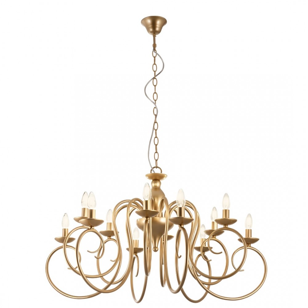 Chandelier Incanti Circe, metal, bronze, 12XE14, D.100 cm