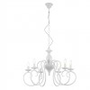 Chandelier Incanti Circe, metal, glossy white, 6XE14, D.72 cm