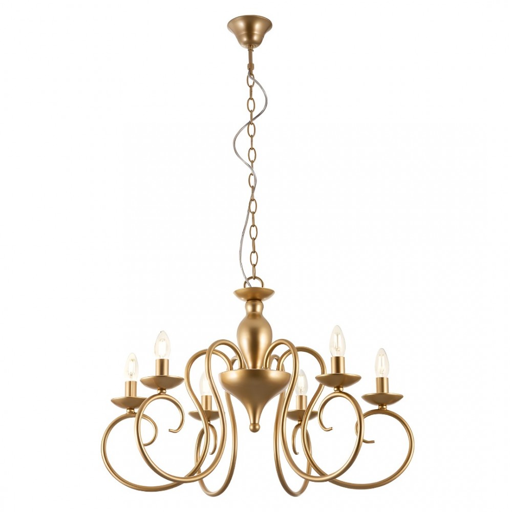 Chandelier Incanti Circe, metal, bronze, 6XE14, D.72 cm