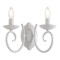 Wall lamp Incanti Circe, metal, glossy white, 2XE14, H.20 cm