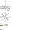 Chandelier Incanti Elizee, metal, fabric, bronze, 12XE14, D.92 cm