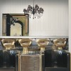Chandelier Incanti Elizee, metal, fabric, matt black, 12XE14, D.92 cm