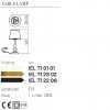 Table lamp Incanti Elizee, metal, fabric, bronze, 1XE14, H.45 cm