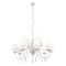 Chandelier Incanti Elizee, metal, fabric, matt white, 12XE14, D.92 cm