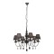 Chandelier Incanti Elizee, metal, fabric, matt black, 6XE14, D.75 cm