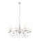 Chandelier Incanti Elizee, metal, fabric, matt white, 8XE14, D.92 cm