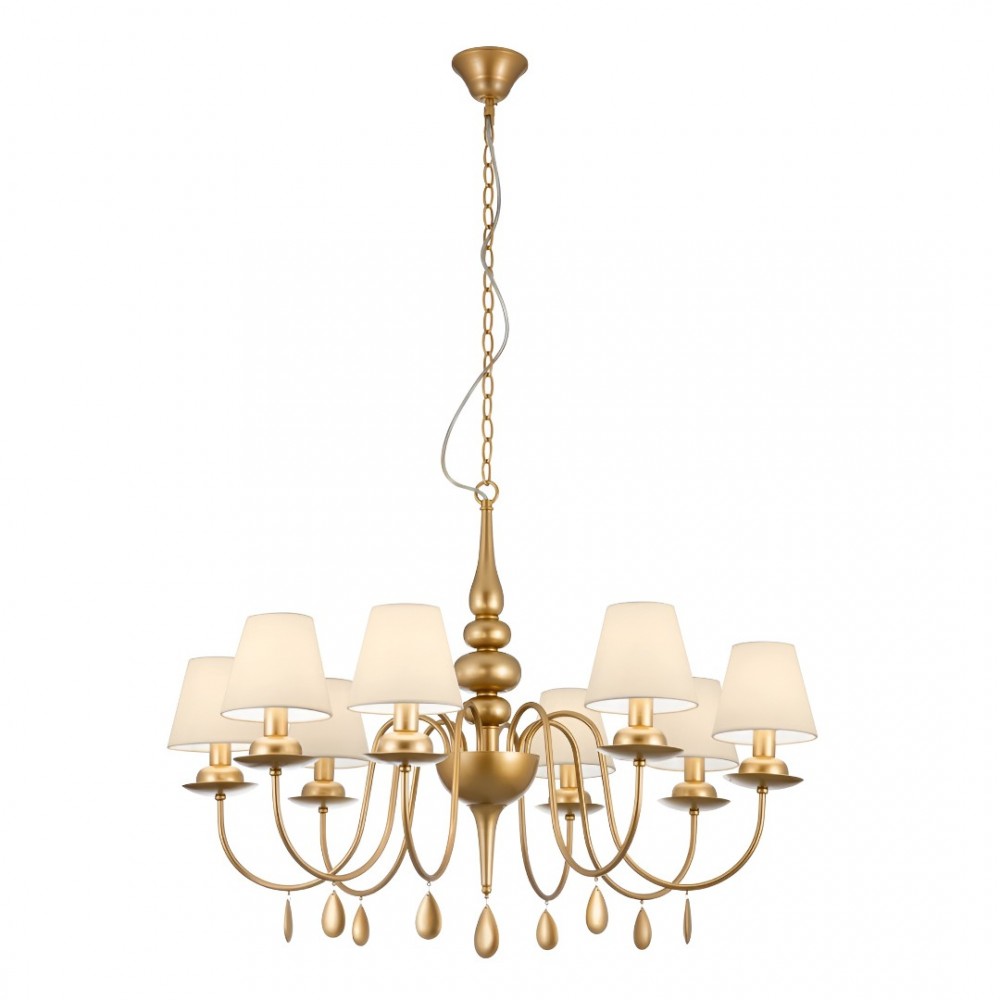 Chandelier Incanti Elizee, metal, fabric, bronze, 8XE14, D.92 cm