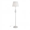 Floor lamp Incanti Elizee, metal, fabric, matt white, 1XE27, H.151 cm