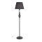 Floor lamp Incanti Elizee, metal, fabric, matt black, 1XE27, H.151 cm