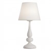 Table lamp Incanti Elizee, metal, fabric, matt white, 1XE14, H.45 cm