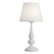 Table lamp Incanti Elizee, metal, fabric, matt white, 1XE14, H.45 cm