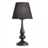 Table lamp Incanti Elizee, metal, fabric, matt black, 1XE14, H.45 cm