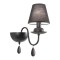 Wall lamp Incanti Elizee, metal, fabric, matt black, 1XE14, H.35 cm