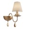 Wall lamp Incanti Elizee, metal, fabric, bronze, 1XE14, H.35 cm