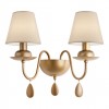 Wall lamp Incanti Elizee, metal, fabric, bronze, 2XE14, H.35 cm