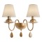 Wall lamp Incanti Elizee, metal, fabric, bronze, 2XE14, H.35 cm