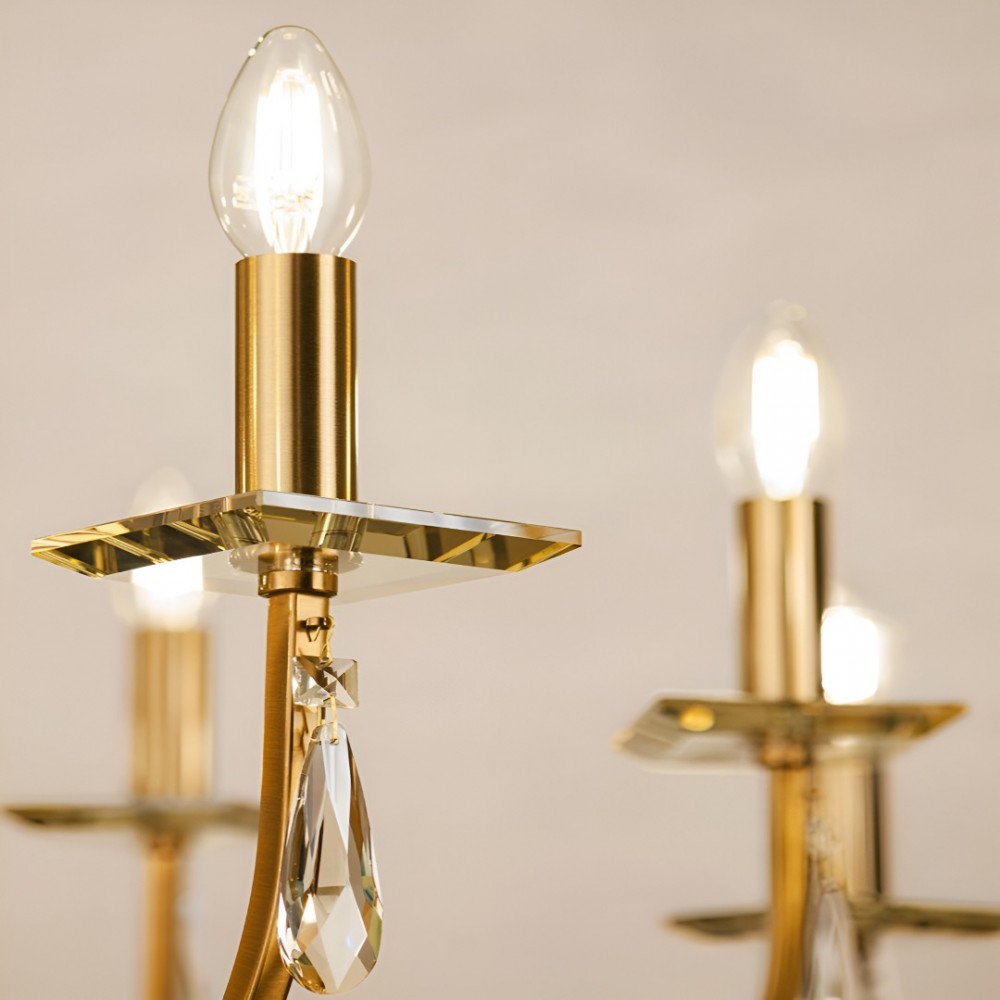 Chandelier Incanti Elisir, metal, brass, 8XE14, D.72 cm