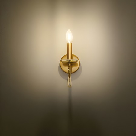 Wall lamp Incanti Elisir, metal, brass, 1XE14, H.20 cm