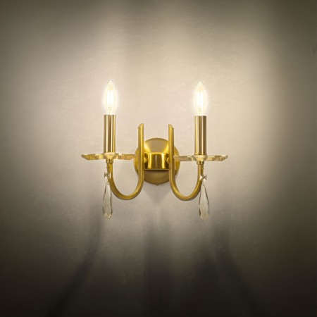 Wall lamp Incanti Elisir, metal, brass, 2XE14, H.20 cm