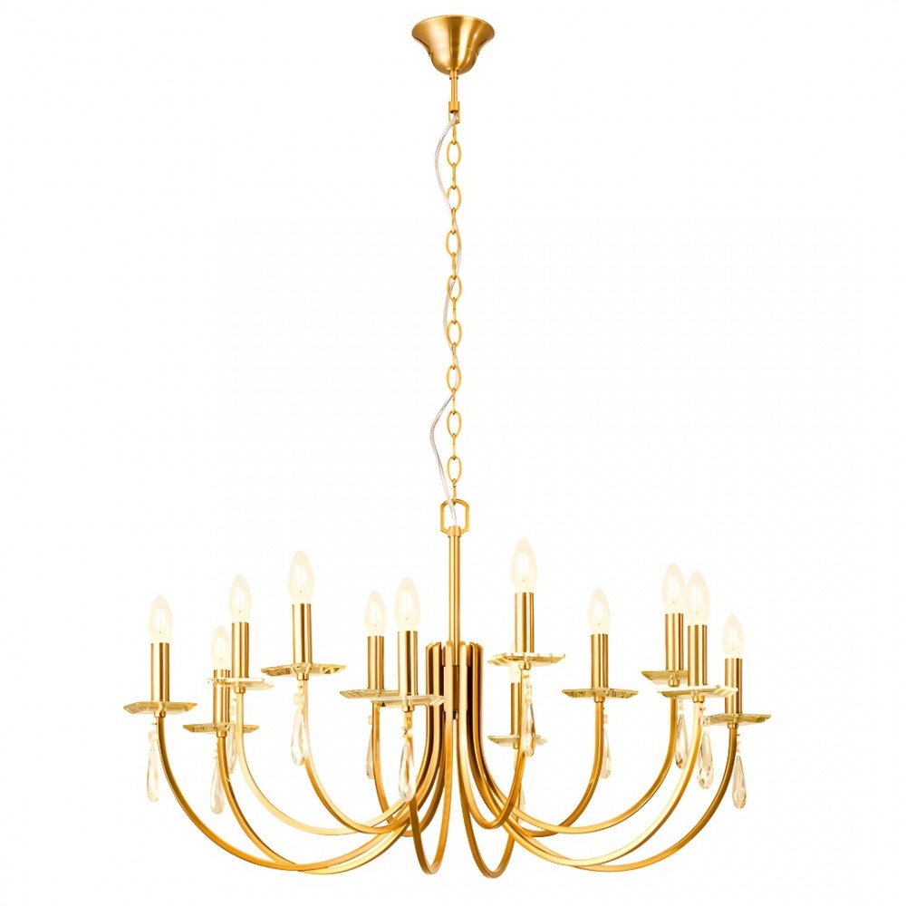 Chandelier Incanti Elisir, metal, brass, 12XE14, D.92 cm