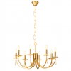 Chandelier Incanti Elisir, metal, brass, 8XE14, D.72 cm